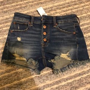 American eagle super stretch high rise shorts